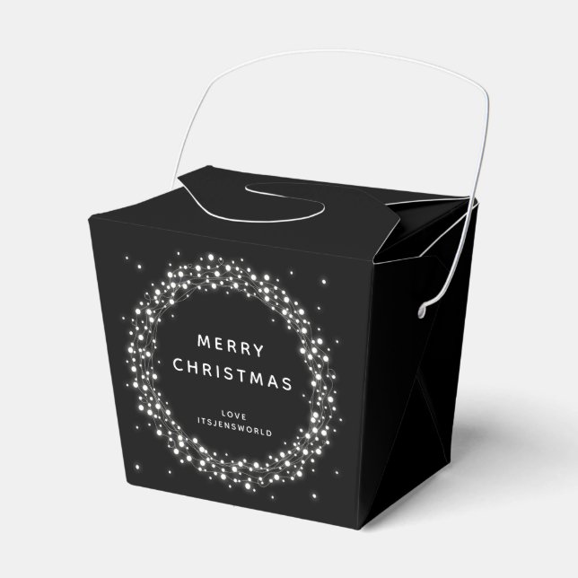 Black Custom Message Funkklatschen Lights Weihnach Geschenkschachtel (Vorderseite)