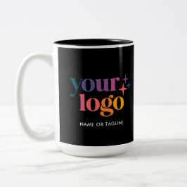 Black Custom Promo Business Logo Mug Zweifarbige Tasse