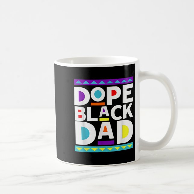 Black Dad New Dad Fathers Day Gift African America Kaffeetasse (Rechts)