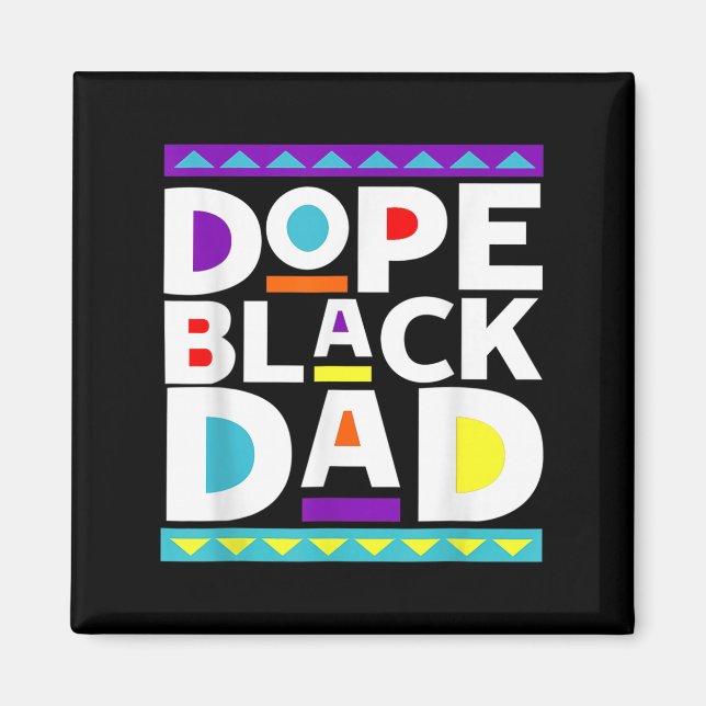 Black Dad New Dad Fathers Day Gift African America Magnet (Vorne)