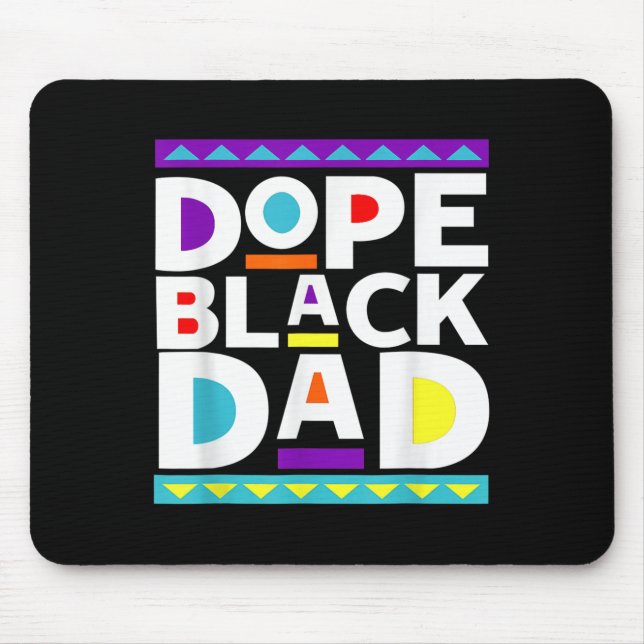 Black Dad New Dad Fathers Day Gift African America Mousepad (Vorne)