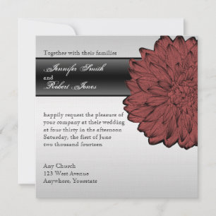 Black Dahlia Posh Hochzeit Einladung