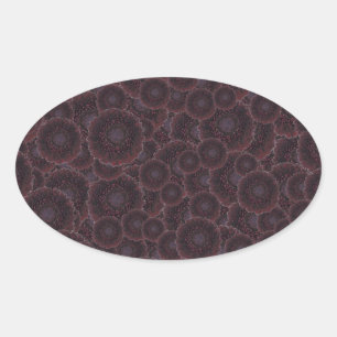 Black Dahlias Ovaler Aufkleber