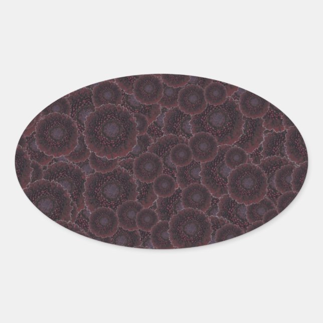 Black Dahlias Ovaler Aufkleber (Vorderseite)