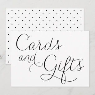 Black Dainty Script Hochzeitskarten und Geschenkze Einladung