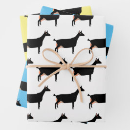 Black Dairy Goat Geschenkpapier Set