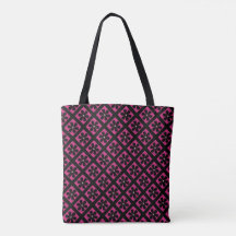 Black Daisy Diamond Pattern
