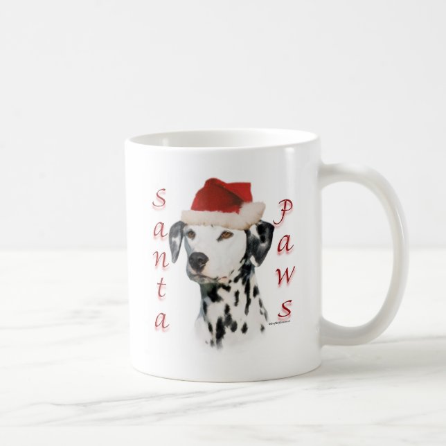 Black Dalmatiner Santa Paws Tasse (Rechts)