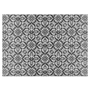 Black Damask Cutting Board Schneidebrett
