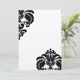 Black Damask Hochzeitseinladungen Einladung