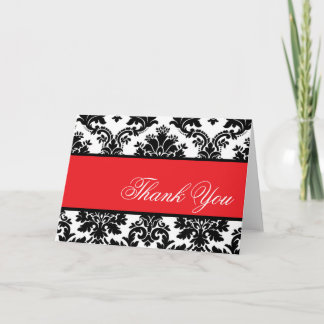 Black Damask - Kundenspezifische Grußkarte Dankeskarte