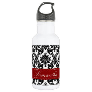 Black Damask Lace Broquade 32. oz. Edelstahlflasche