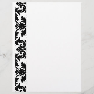 Black Damask Letterhead