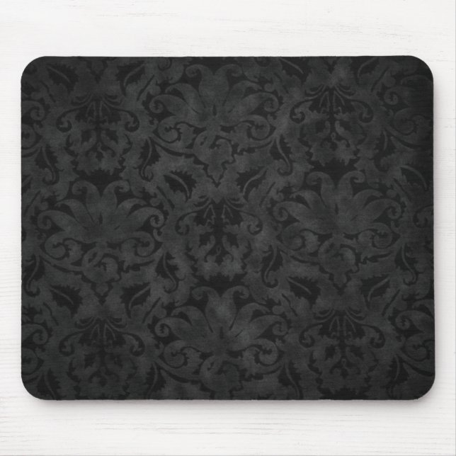 Black Damask Mouse Pad Mousepad (Vorne)
