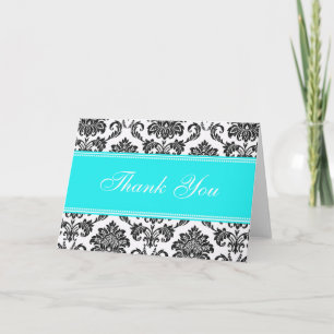 Black Damask Vielen Dank, dass Sie Karten