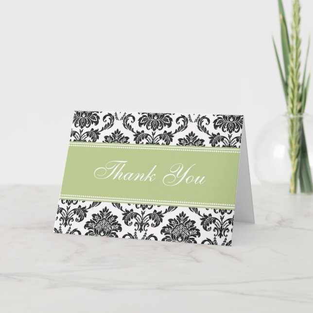 Black Damask Vielen Dank, dass Sie Karten (Vorderseite)