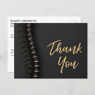 Black danke Ihnen für die verweisende Chiropractic Postkarte