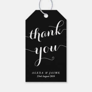 Black danke Ihnen Niedliche moderne kalligraphisch Geschenkanhänger