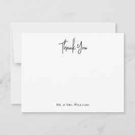 Black Danke, klassisches Minimalistisches Paar Mitteilungskarte