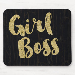 Black Dark Cracked Wood MIRL BOSS Imitats Gold Off Mousepad