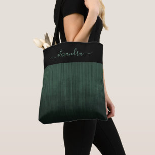Black Dark Green gestreiften ombre elegant persona