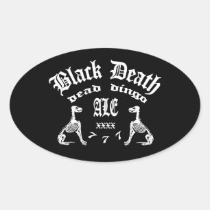 Black Death 777 - Dead Dingo Ale Ovaler Aufkleber