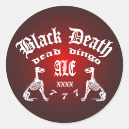 Black Death 777 - Dead Dingo Ale Runder Aufkleber