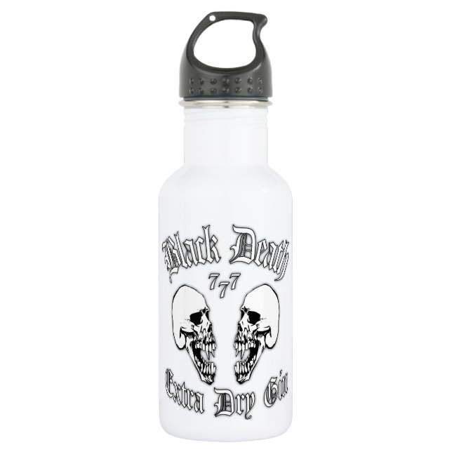 Black Death 777 - Extra Dry Gin Trinkflasche (Vorderseite)