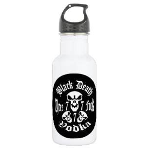 Black Death 777 - Three Fools Vodka Trinkflasche