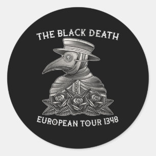 Black Death, European Tour 18, Pest Doctor, Tatt Runder Aufkleber
