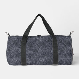Black Denim Pattern Duffle Bag