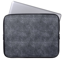Black Denim Pattern Laptopschutzhülle