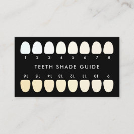 Black Dentistry Teeth Whitening Shade Guide Visitenkarte