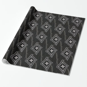 Black Diamond Abstrakt Kite Doodle Geschenkpapier