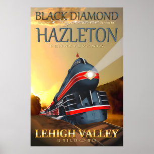 Black Diamond Express Hazleton Pennsylvania Zug Poster
