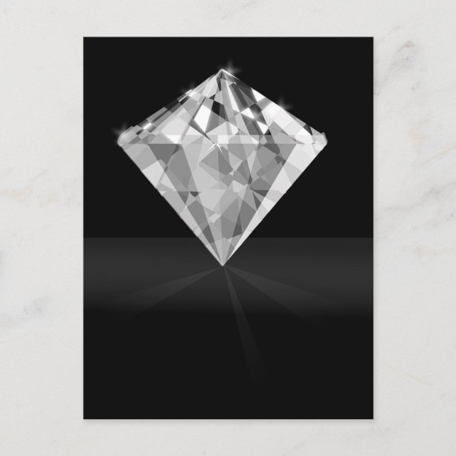Black Diamond Gem Postcard Postkarte (Vorderseite)