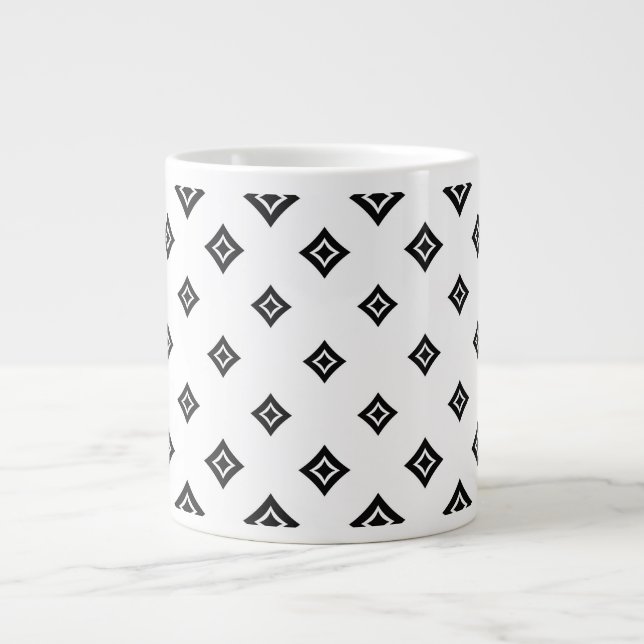 Black Diamond Gemustert Polka Jumbo Tasse (Vorderseite)