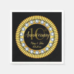 Black Diamond Gold Royal Anniversary Luxusdesign Serviette