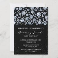 Black Diamond Sparkle Glitzer 43. Geburtstag