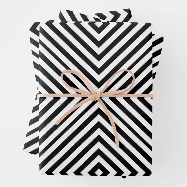 Black Diamond Zickzack Geschenkpapier Set (Beispiel)