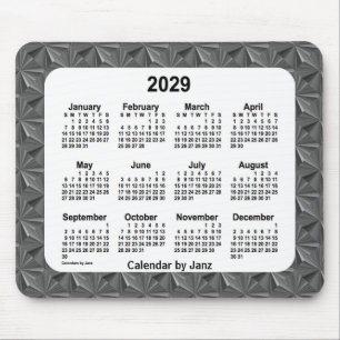 Black Diamonds Calendar von Janz 2029 Mousepad
