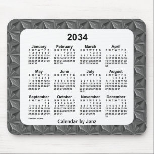 Black Diamonds Calendar von Janz 2034 Mousepad