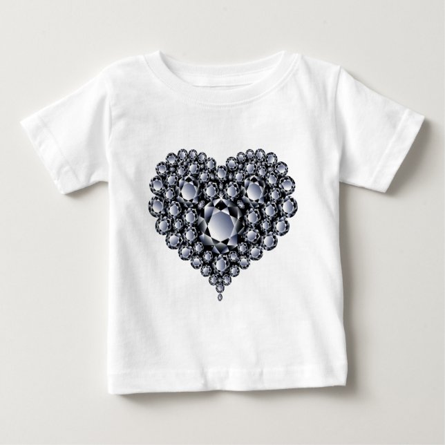Black Diamonds Heart Gemis Baby T-shirt (Vorderseite)