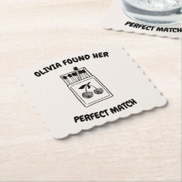 Black Disco Cherry Perfect Match Bachelorette Untersetzer