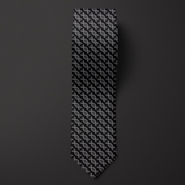 Black DNA Double Helix Pattern Krawatte (Von Creator hochgeladen)