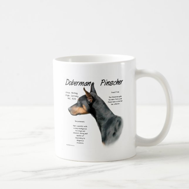 Black Doberman Pinscher History Kaffeetasse (Rechts)