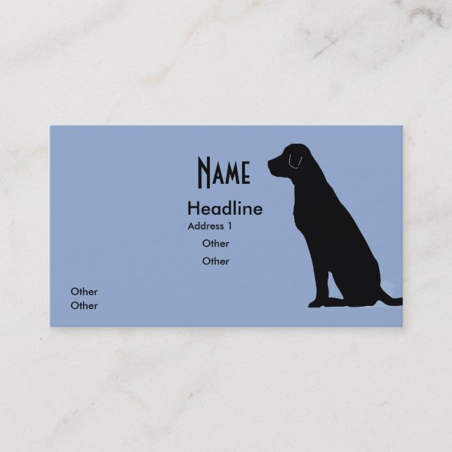 Black Dog on Edge Visitenkarte (Vorderseite)