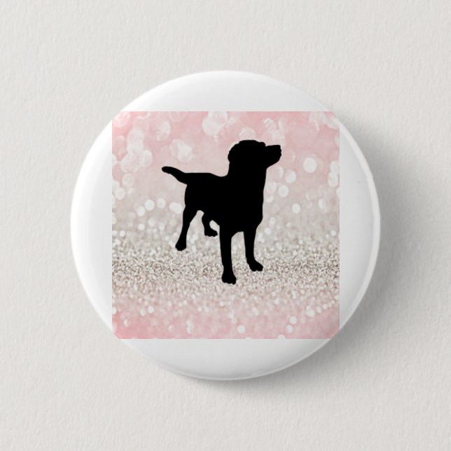 Black Dog Sparkle Button (Vorderseite)