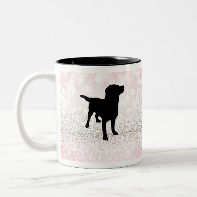 Black Dog Sparkle Zweifarbige Tasse (Links)