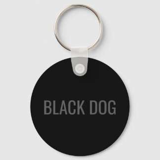 Black Dog - Typografie-Schlüsselanhänger Schlüsselanhänger